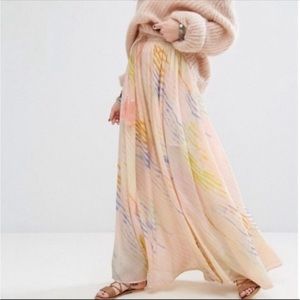 FREE PEOPLE MAXI SKIRT True to You Ivory NEW 🛍️